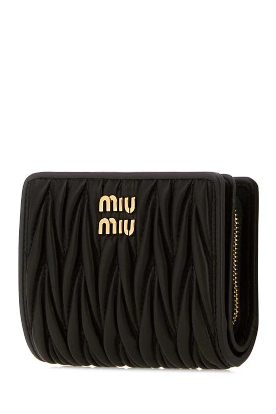 26FW 미우미우 스몰 마테라쎄 나파 레더 지갑 5ML075AFPP F0002 BLACK - MIU MIU