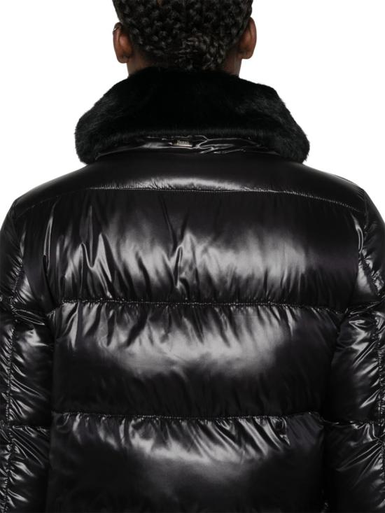 26FW 에르노 울트라라이트 나일론 & 레이디 얼터너티브 퍼 다운 자켓 PI001923D12017Z9300 Black - HERNO