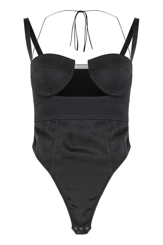  안나 옥토버 바디수트 티셔츠 PS2331 BLACK