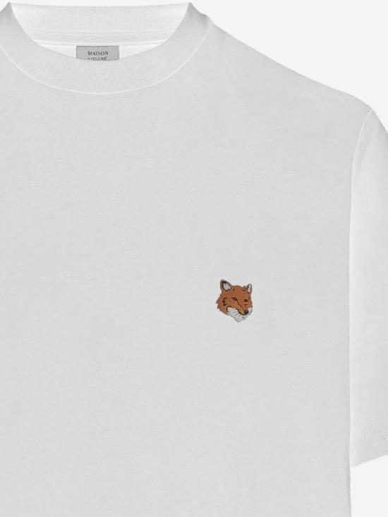 26FW 메종키츠네 폭스 헤드 레귤러 티셔츠 PM00107KJ7026 WHITE