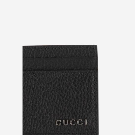  구찌 로고 카드 지갑 771157 BLACK - GUCCI