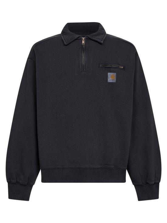 26SS 칼하트 WIP 하프 집 디트로이트 스웨트셔츠 I036350 8906 BLACK