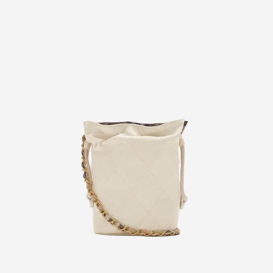 26SS 버버리 퀼티드 체인 숄더백 8123753 WHITE - BURBERRY