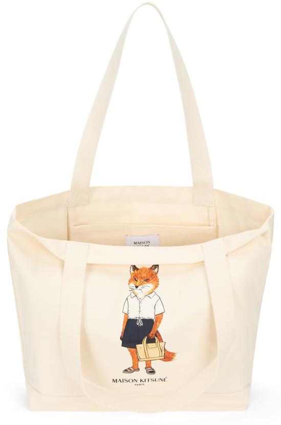 26SS 메종키츠네 토트백 QU05108WW9042 BEIGE - MAISON KITSUNE