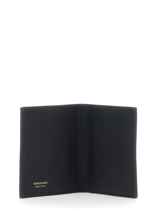 26FW 살바토레 페라가모 간치니 카드 지갑 661452 BLACK - SALVATORE FERRAGAMO