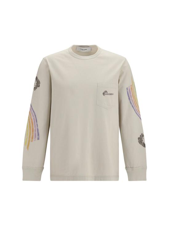  골든구스 긴팔 티셔츠 GUP02765P002628 WHITE - GOLDEN GOOSE