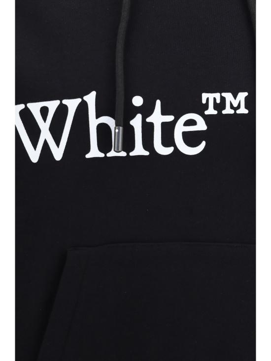 26FW 오프화이트 후드 티셔츠 OMBB12NF26FLE00900 BLACK