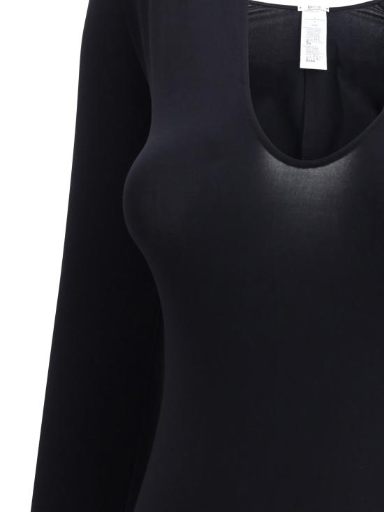 25FW 월포드 바디수트 티셔츠 79291 BLACK - WOLFORD