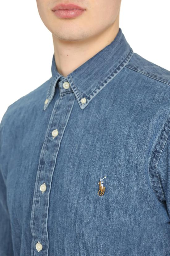  폴로 랄프로렌 포니로고 자수 데님 셔츠 710792043 BLUE - POLO RALPH LAUREN