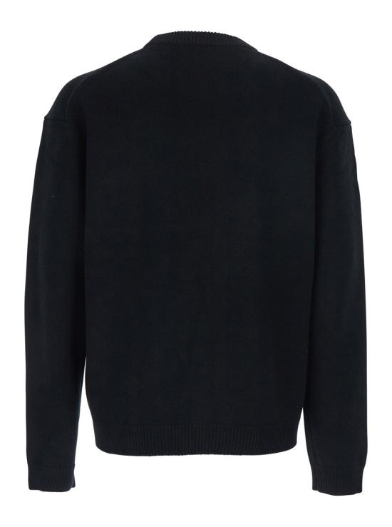 25FW 메종키츠네 폭스 헤드 인타르시아 메리노 스웨터 PM00816KM0329 BLACK - MAISON KITSUNE