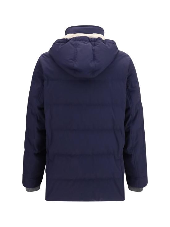 26FW 브루넬로 쿠치넬리 나일론 후드 다운 파카 MV4061823 NAVY - BRUNELLO CUCINELLI