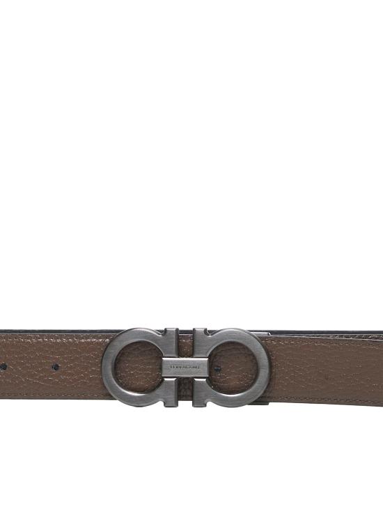 26FW 살바토레 페라가모 간치니 리버시블 레더 벨트 670428DOUBLEADJUS780486 BLACK - SALVATORE FERRAGAMO