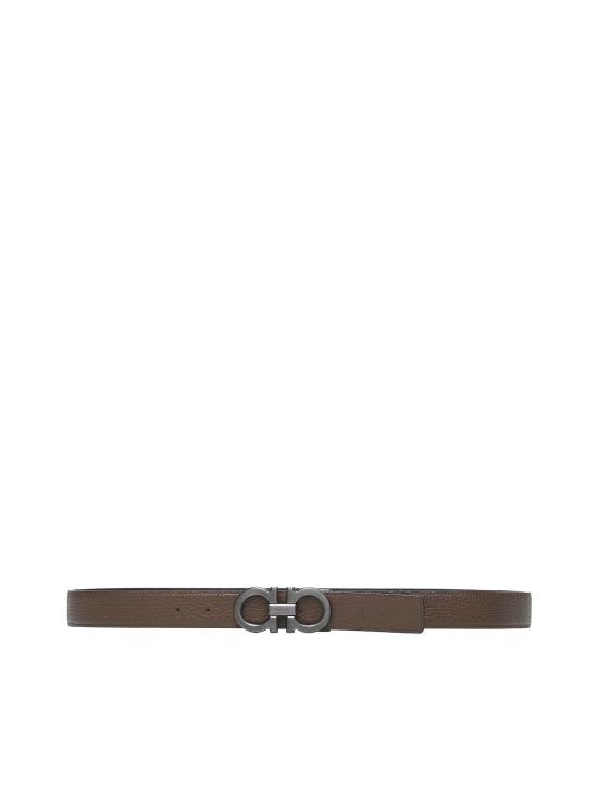 26FW 살바토레 페라가모 간치니 리버시블 레더 벨트 670428DOUBLEADJUS780486 BLACK - SALVATORE FERRAGAMO