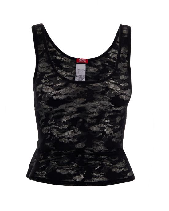 26FW 디젤 민소매 티셔츠 A23981 BLACK