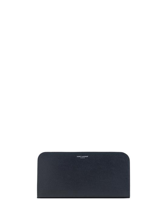 26SS 생로랑 그랑 드 뿌드르 엠보스드 레더 파리 집 어라운드 지갑 534290BTY0N BLACK - SAINT LAURENT