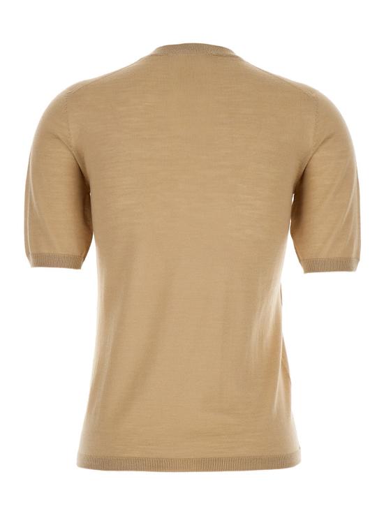 25FW 막스마라 GERICO 버진울 반소매 니트 탑 2521366161600 BEIGE - MAX MARA