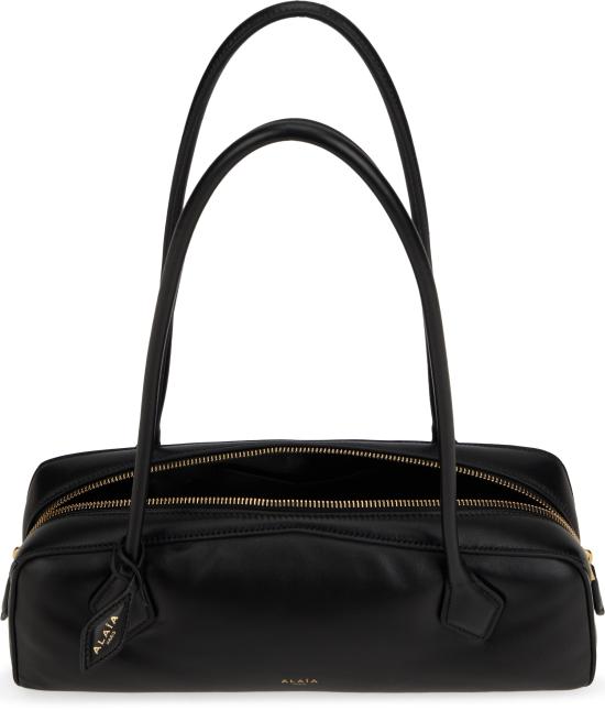 26SS 알라이아 르 테켈 미디움 레더 숄더백 AA1S06033I152 BLACK - ALAIA