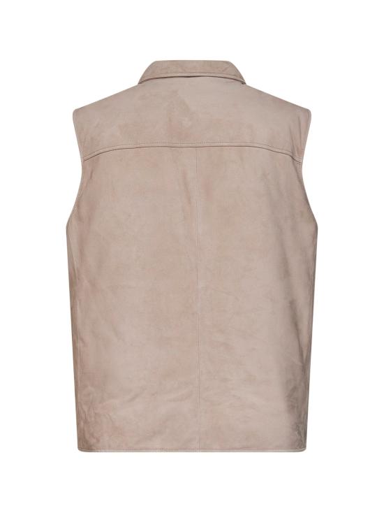 26FW 브루넬로 쿠치넬리 베스트 MPCLF2047 CAZ77 BROWN - BRUNELLO CUCINELLI