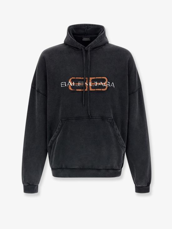 25FW 발렌시아가 후드 티셔츠 850349 BLACK