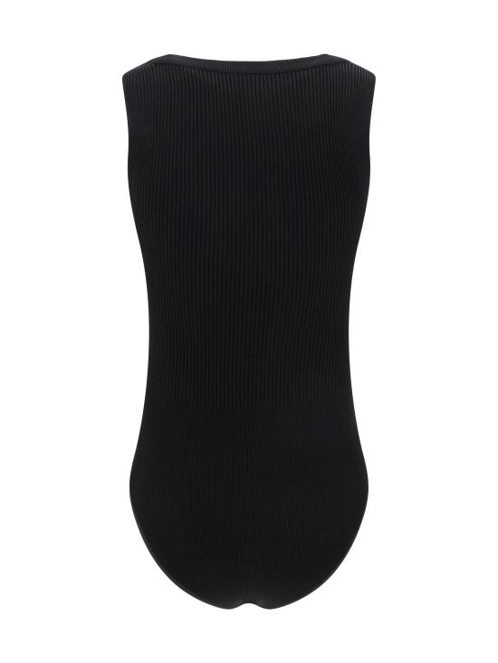 26FW 알라이아 바디수트 티셔츠 AA9B0353K017A BLACK