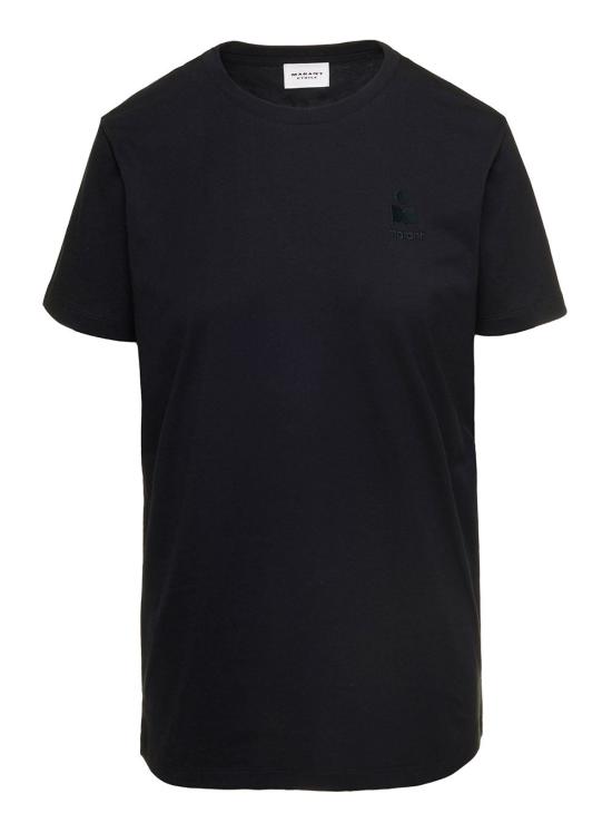 26SS 이자벨마랑에뚜왈 애비 로고 코튼 티셔츠 TS0070FA BLACK