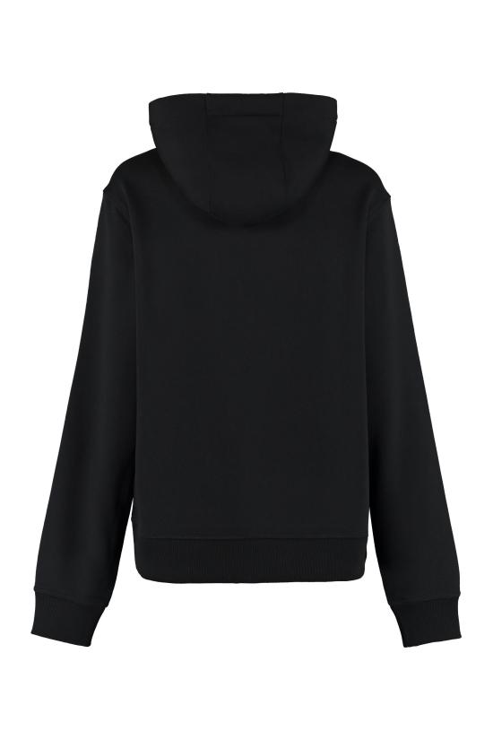  버버리 로고 프린트 코튼 후드 티셔츠 8054386 BLACK - BURBERRY