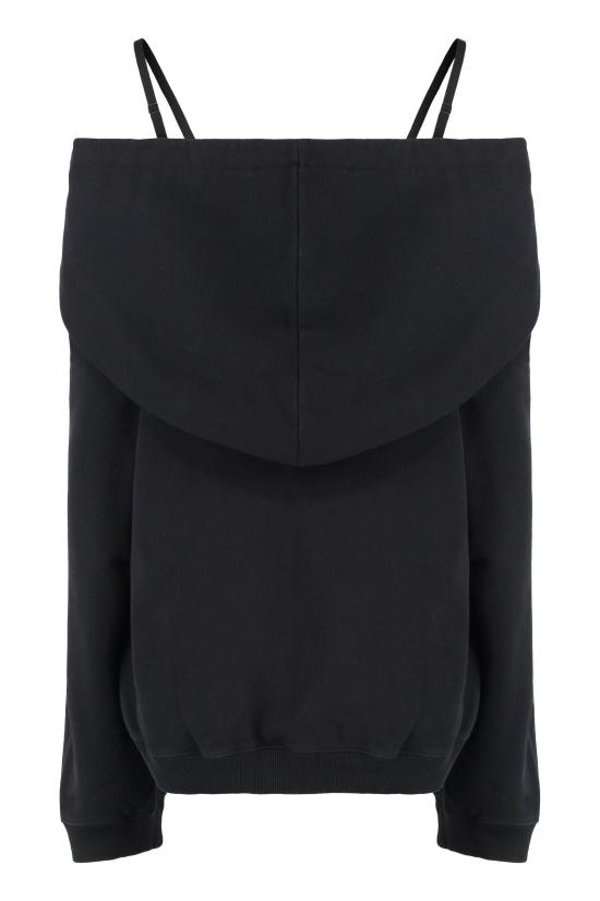 25FW MM6 메종마르지엘라 후드 티셔츠 S52GU0244 BLACK - MM6 MAISON MARGIELA