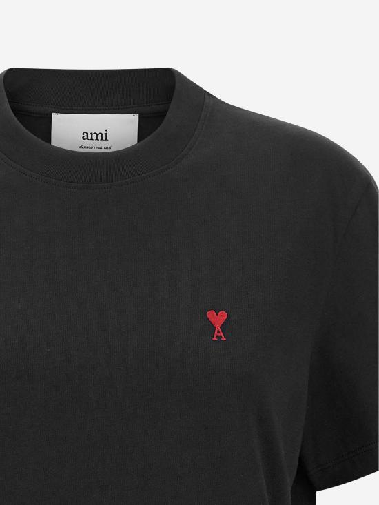 26FW 아미 스몰 하트 로고 티셔츠 BFUTS035724 BLACK - AMI