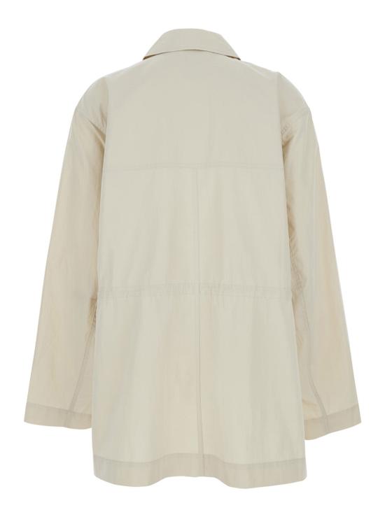 26FW 토템 드로스트링 칼라 재킷 263WRO0325FB0427 WHITE - TOTEME