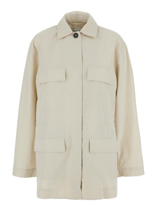 26FW 토템 드로스트링 칼라 재킷 263WRO0325FB0427 WHITE