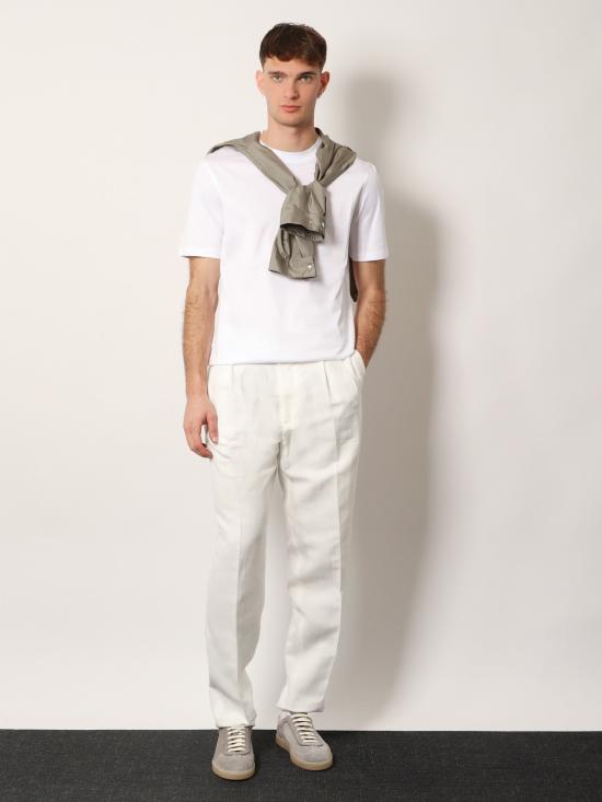 26FW 브루넬로 쿠치넬리 코튼 저지 크루넥 티셔츠 M0B131308 WHITE - BRUNELLO CUCINELLI