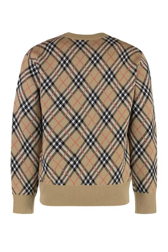 25FW 버버리 리버시블 체크 크루넥 스웨터 8111379 BEIGE - BURBERRY
