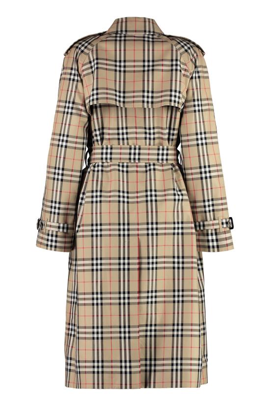  버버리 롱 체크 개버딘 트렌치 코트 8072716 BEIGE - BURBERRY