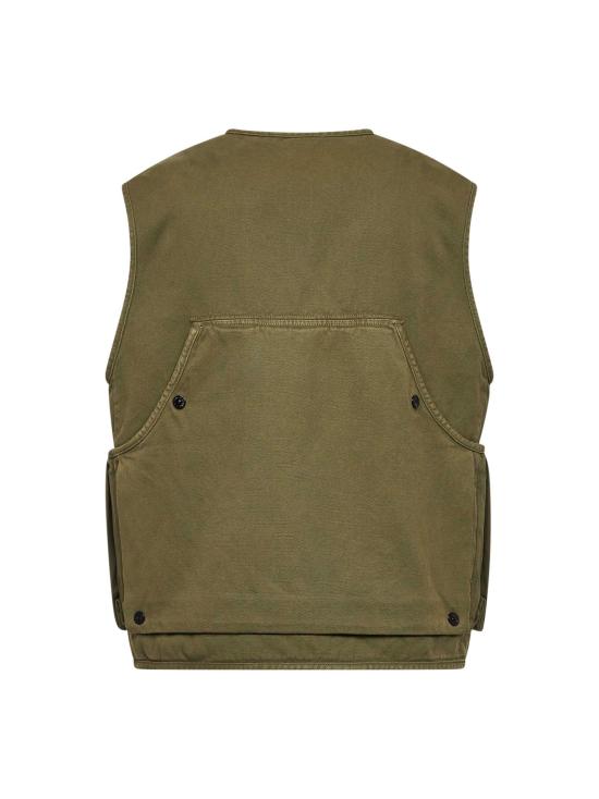 26SS 스톤 아일랜드 오가닉 파나마 코튼 올드 이펙트 베스트 L1S156100007S0184V015G GREEN - STONE ISLAND