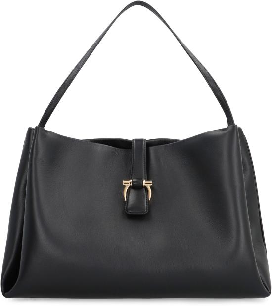 25FW 살바토레 페라가모 토트백 219804 BLACK - SALVATORE FERRAGAMO