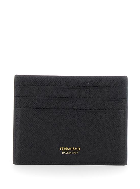 26SS 살바토레 페라가모 간치니 카드지갑 661478 BLACK - SALVATORE FERRAGAMO