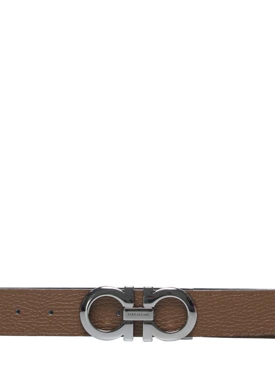 26FW 살바토레 페라가모 간치니 레더 벨트 675542DOUBLEADJUS705614 BROWN - SALVATORE FERRAGAMO