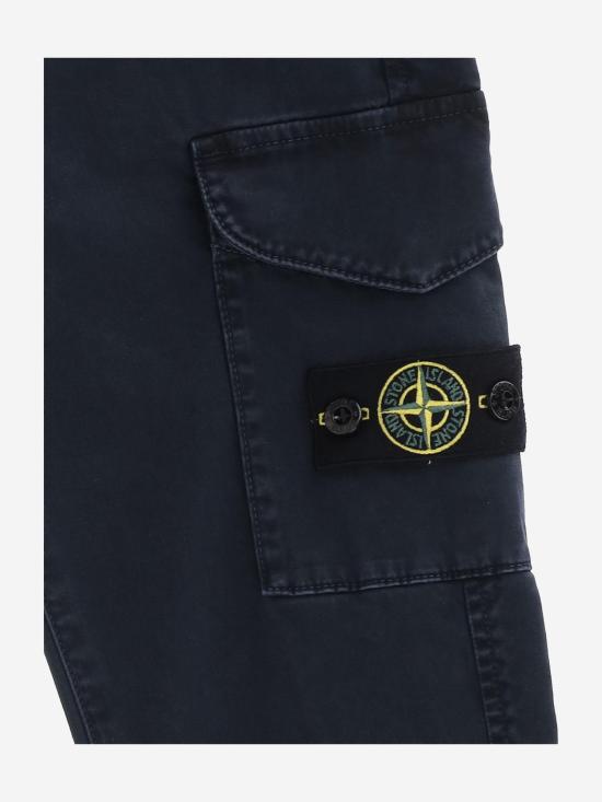 25FW 스톤 아일랜드 스트레치 오가닉 브로큰 트윌 코튼 올드 이펙트 카고 조거 팬츠 3100004 NAVY