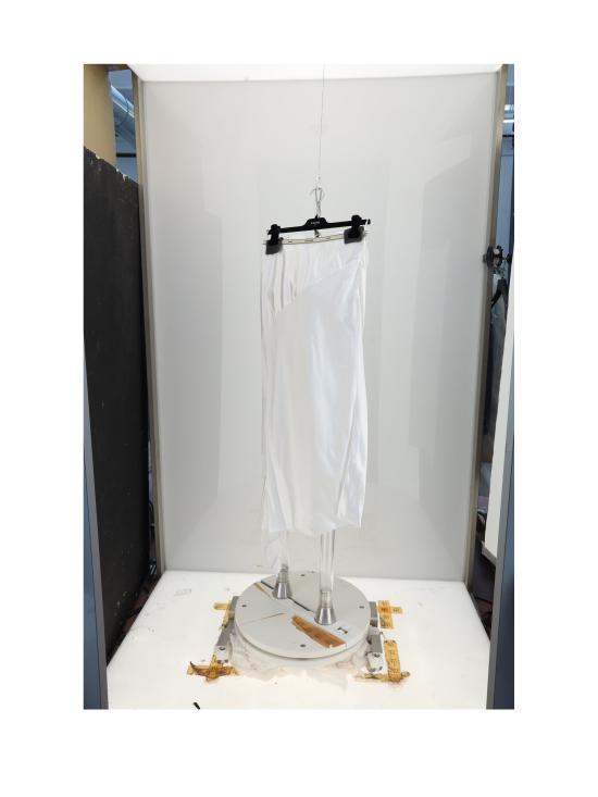 26FW 셀린느 비스코스 새틴 스커트 RJ0E03E99 WHITE - CELINE