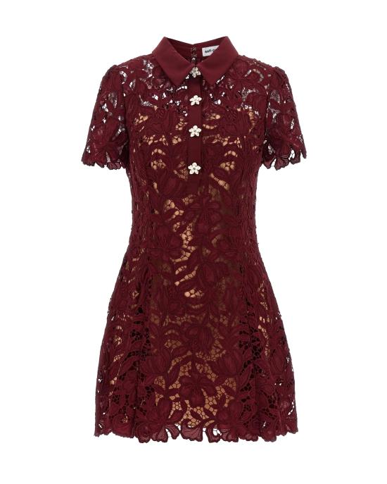 26FW 셀프 포트레이트 원피스 PF26111SA BURGUNDY