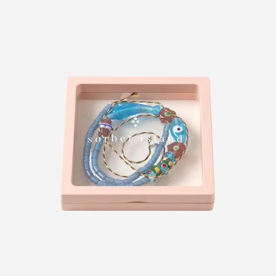  소르베 목걸이/팬던트 MIXEDGLASSBEAD BLUE