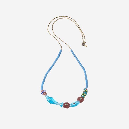  소르베 목걸이/팬던트 MIXEDGLASSBEAD BLUE - SORBET