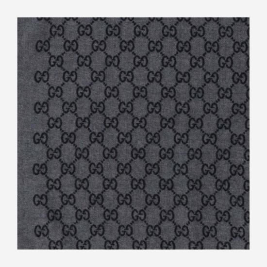 25FW 구찌 GG 자카드 울 머플러 391246 GRAY - GUCCI