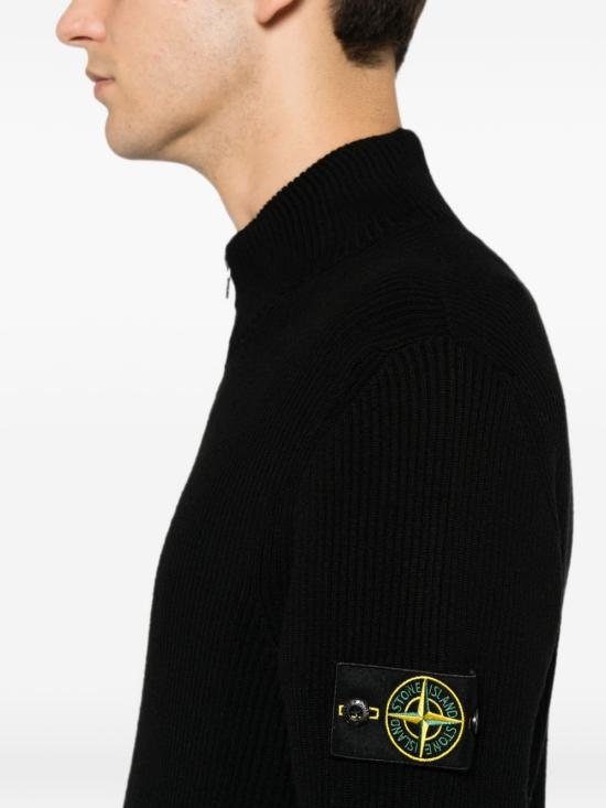  스톤 아일랜드 와펜패치 버진 울 가디건 와펜패치 버진 울 가디건 L2S155100017S00C2 BLACK - STONE ISLAND