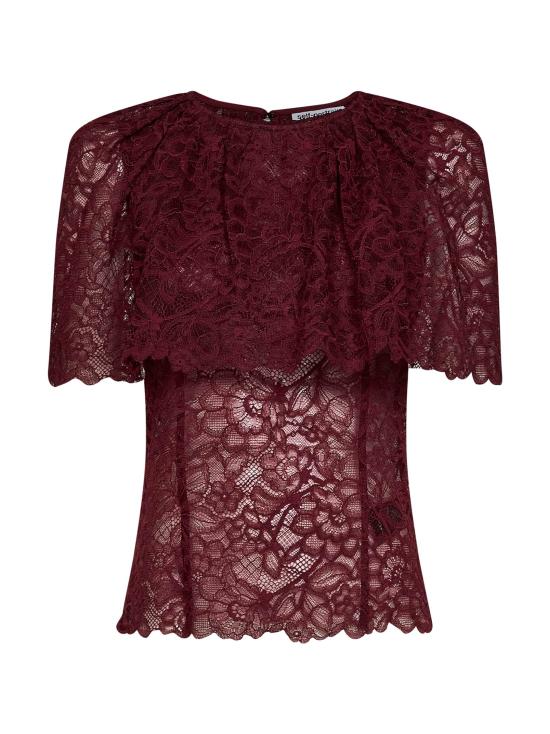26FW 셀프 포트레이트 블라우스 099T BURGUNDY
