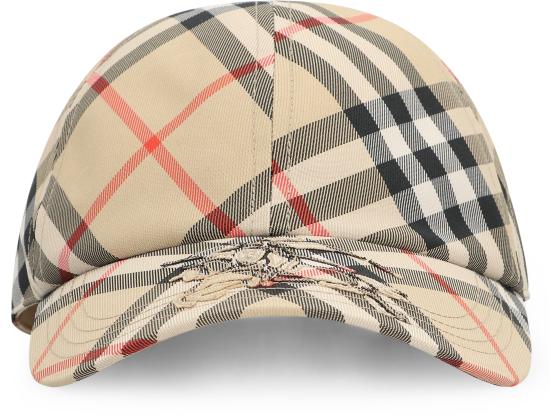  버버리 자수 캔버스 베이스볼 캡 8100741 BEIGE - BURBERRY