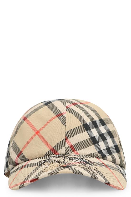  버버리 자수 캔버스 베이스볼 캡 8100741 BEIGE