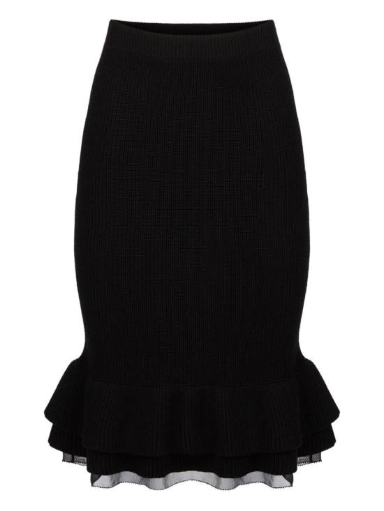  니나리찌 스커트 25AMJU005ML0581 BLACK - NINA RICCI
