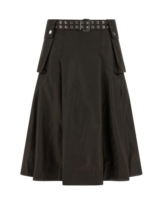 26SS 가니 듀체스 나일론 플리츠 스커트 A1090054 BLACK