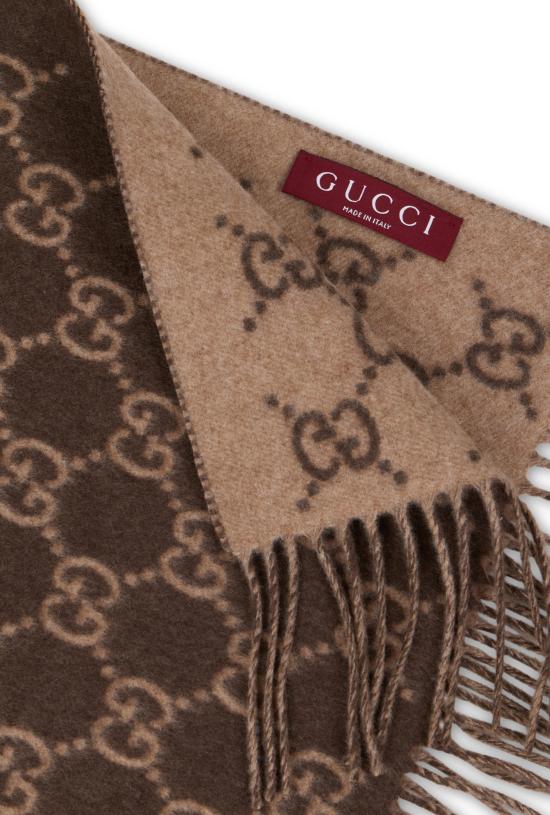 26SS 구찌 GG 캐시미어 스카프 812317 BROWN - GUCCI